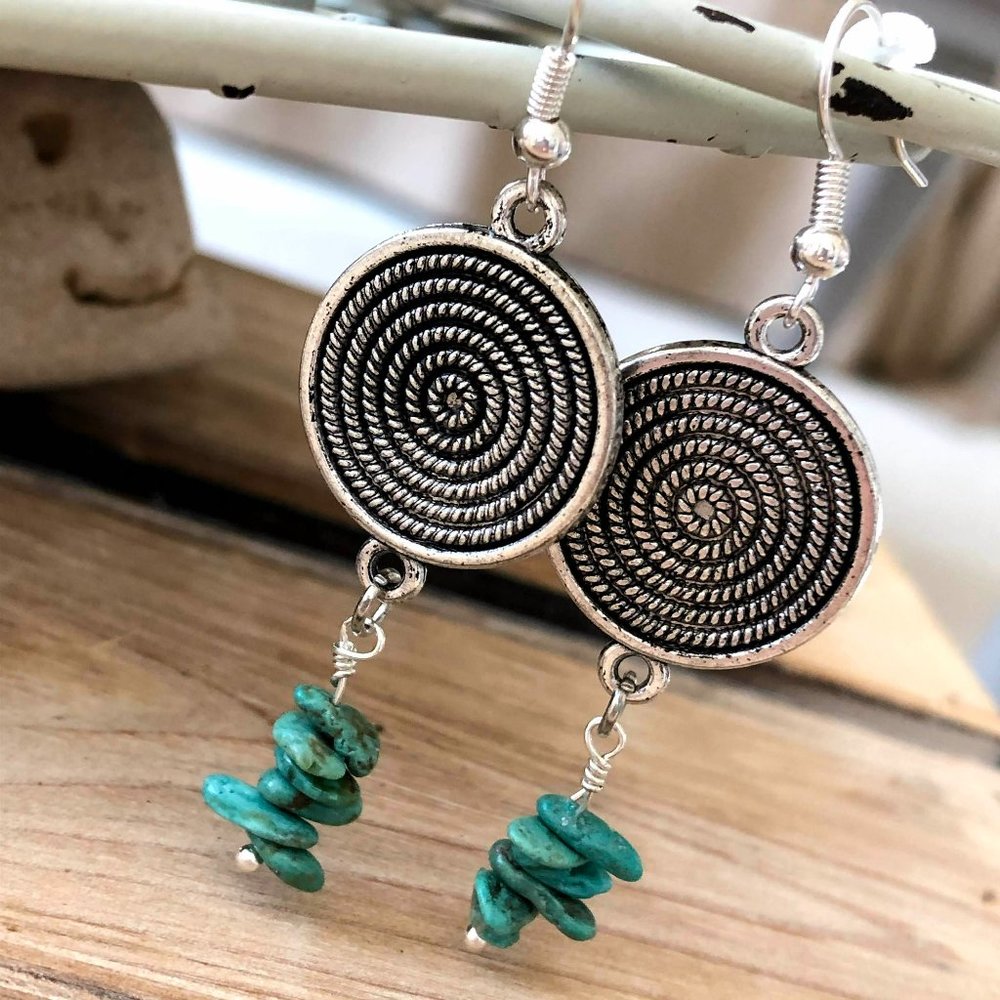 Silver and Turquoise Earrings